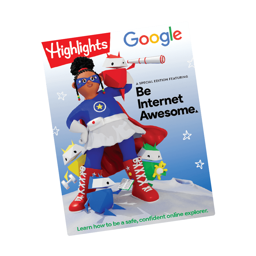 Cover for the special edition Be Internet Awesome magazine